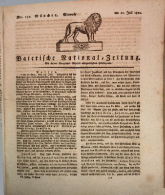 Baierische National-Zeitung Mittwoch 22. Juli 1812