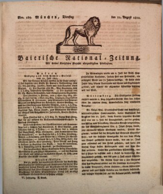 Baierische National-Zeitung Dienstag 11. August 1812