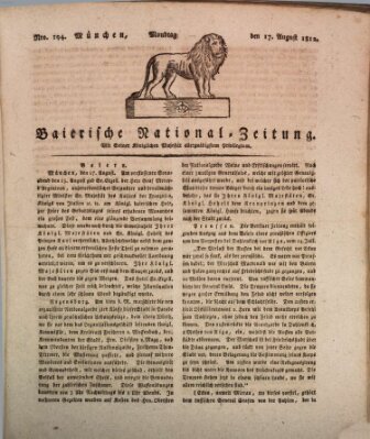 Baierische National-Zeitung Montag 17. August 1812