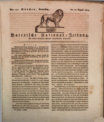 Baierische National-Zeitung Donnerstag 20. August 1812