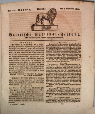 Baierische National-Zeitung Montag 7. September 1812