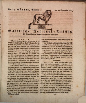 Baierische National-Zeitung Samstag 12. September 1812