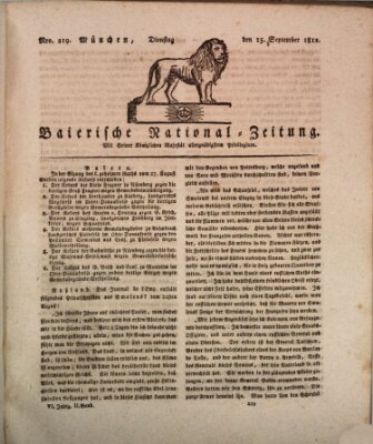 Baierische National-Zeitung Dienstag 15. September 1812