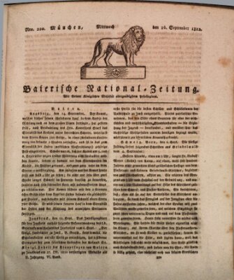 Baierische National-Zeitung Mittwoch 16. September 1812