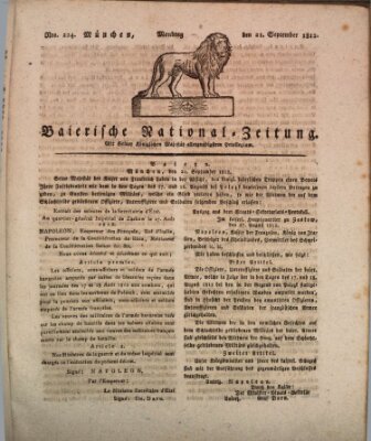 Baierische National-Zeitung Montag 21. September 1812