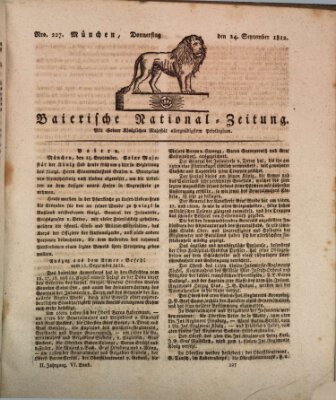 Baierische National-Zeitung Donnerstag 24. September 1812