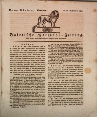 Baierische National-Zeitung Samstag 26. September 1812