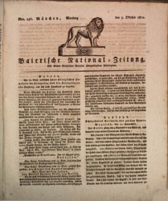 Baierische National-Zeitung Montag 5. Oktober 1812