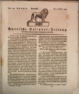 Baierische National-Zeitung Donnerstag 8. Oktober 1812