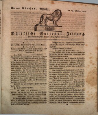 Baierische National-Zeitung Mittwoch 14. Oktober 1812