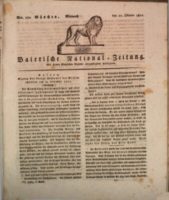 Baierische National-Zeitung Mittwoch 21. Oktober 1812