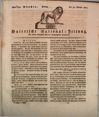 Baierische National-Zeitung Freitag 30. Oktober 1812