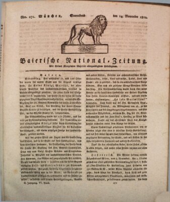 Baierische National-Zeitung Samstag 14. November 1812