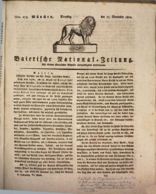 Baierische National-Zeitung Dienstag 17. November 1812