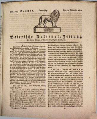 Baierische National-Zeitung Donnerstag 19. November 1812