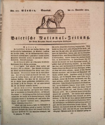 Baierische National-Zeitung Samstag 21. November 1812