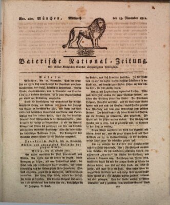 Baierische National-Zeitung Mittwoch 25. November 1812