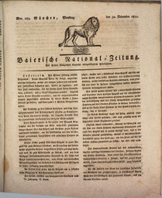 Baierische National-Zeitung Montag 30. November 1812