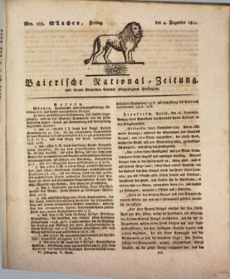 Baierische National-Zeitung Freitag 4. Dezember 1812