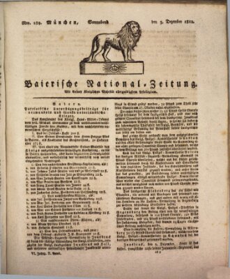 Baierische National-Zeitung Samstag 5. Dezember 1812