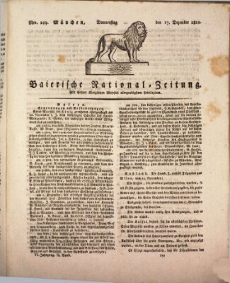 Baierische National-Zeitung Donnerstag 17. Dezember 1812