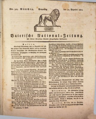 Baierische National-Zeitung Donnerstag 31. Dezember 1812