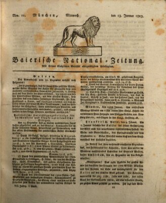 Baierische National-Zeitung Mittwoch 13. Januar 1813