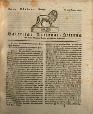 Baierische National-Zeitung Mittwoch 27. Januar 1813