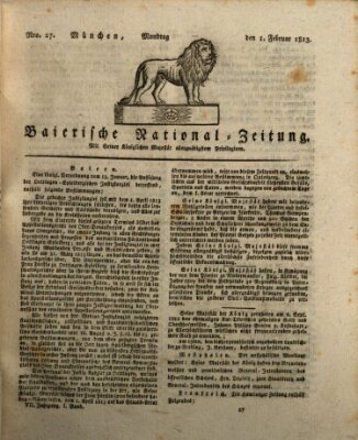 Baierische National-Zeitung Montag 1. Februar 1813