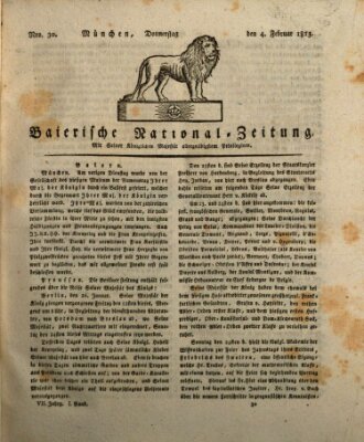 Baierische National-Zeitung Donnerstag 4. Februar 1813