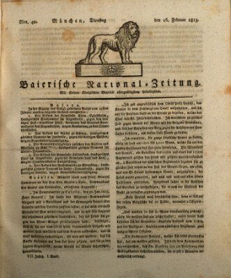 Baierische National-Zeitung Dienstag 16. Februar 1813