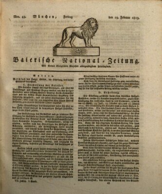 Baierische National-Zeitung Freitag 19. Februar 1813