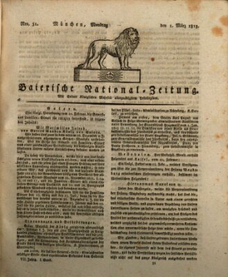 Baierische National-Zeitung Montag 1. März 1813