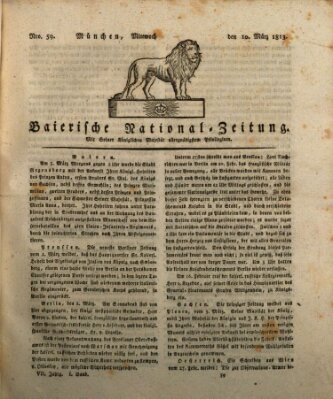 Baierische National-Zeitung Mittwoch 10. März 1813