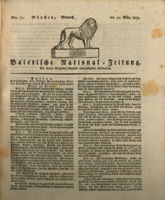 Baierische National-Zeitung Mittwoch 31. März 1813