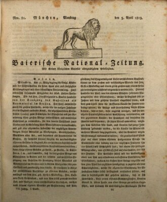 Baierische National-Zeitung Montag 5. April 1813