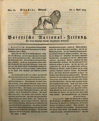 Baierische National-Zeitung Mittwoch 7. April 1813