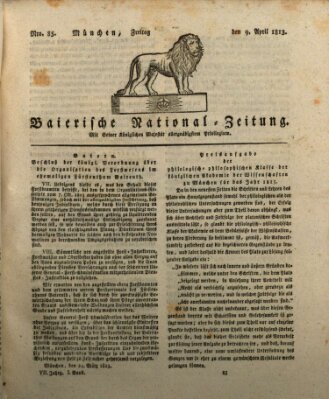 Baierische National-Zeitung Freitag 9. April 1813