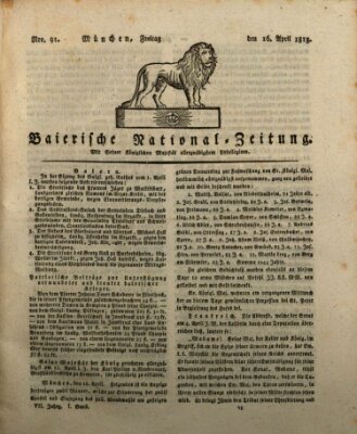 Baierische National-Zeitung Freitag 16. April 1813