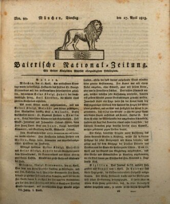 Baierische National-Zeitung Dienstag 27. April 1813