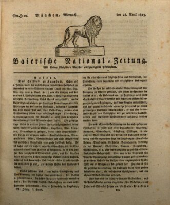 Baierische National-Zeitung Mittwoch 28. April 1813