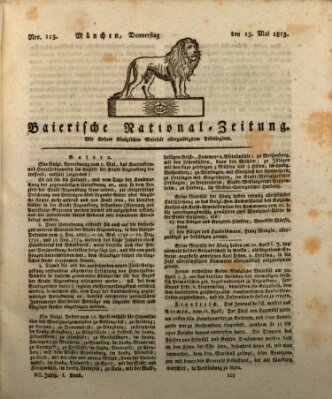 Baierische National-Zeitung Donnerstag 13. Mai 1813