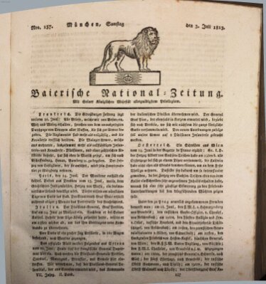 Baierische National-Zeitung Samstag 3. Juli 1813