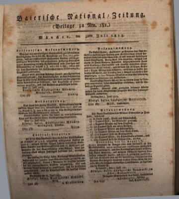 Baierische National-Zeitung Samstag 31. Juli 1813