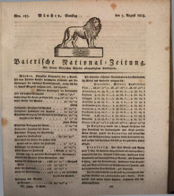 Baierische National-Zeitung Samstag 7. August 1813