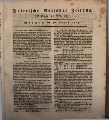 Baierische National-Zeitung Samstag 7. August 1813