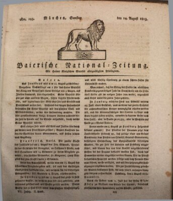 Baierische National-Zeitung Samstag 14. August 1813