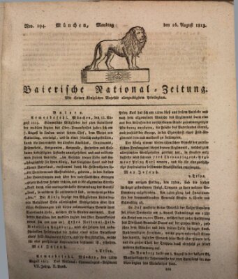 Baierische National-Zeitung Montag 16. August 1813