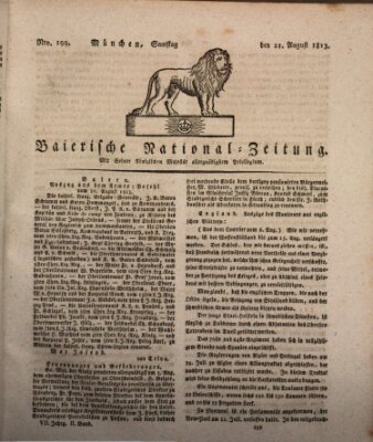 Baierische National-Zeitung Samstag 21. August 1813