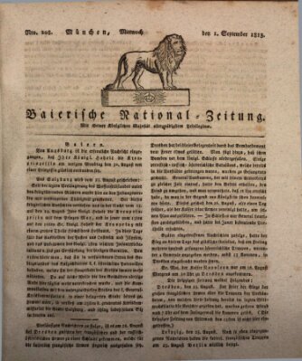 Baierische National-Zeitung Mittwoch 1. September 1813